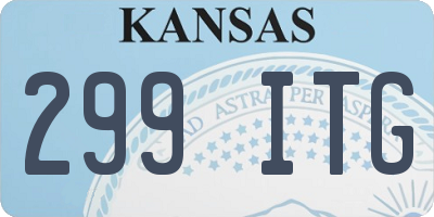 KS license plate 299ITG