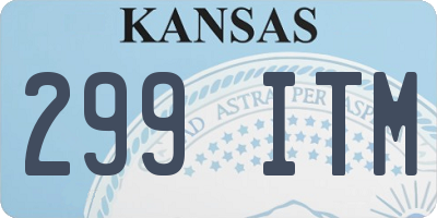 KS license plate 299ITM