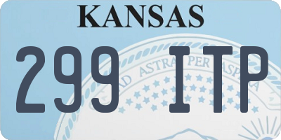 KS license plate 299ITP