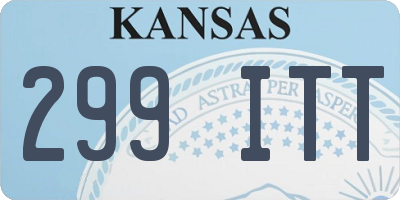 KS license plate 299ITT