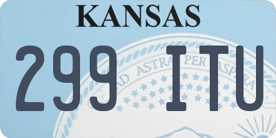 KS license plate 299ITU