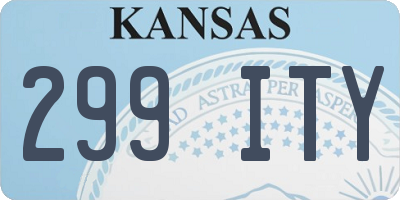 KS license plate 299ITY