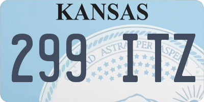 KS license plate 299ITZ