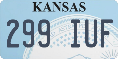 KS license plate 299IUF