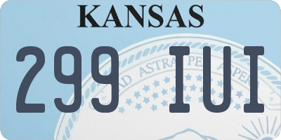 KS license plate 299IUI