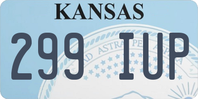 KS license plate 299IUP