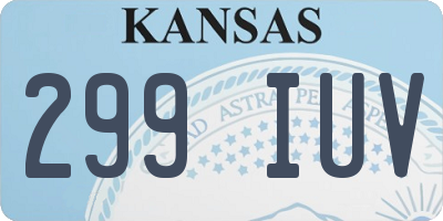 KS license plate 299IUV