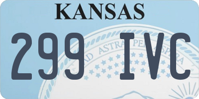 KS license plate 299IVC
