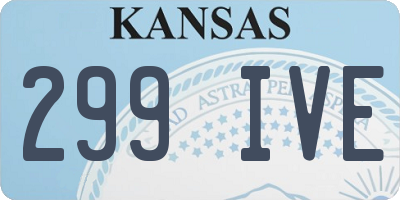 KS license plate 299IVE