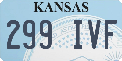 KS license plate 299IVF