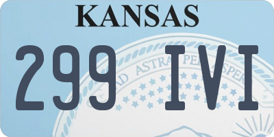 KS license plate 299IVI