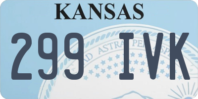 KS license plate 299IVK