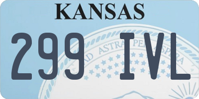 KS license plate 299IVL