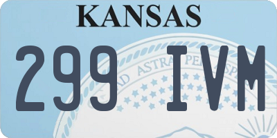 KS license plate 299IVM