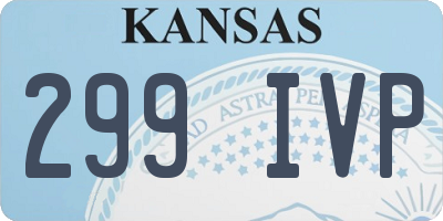 KS license plate 299IVP