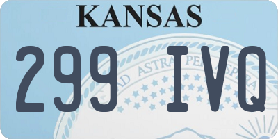 KS license plate 299IVQ