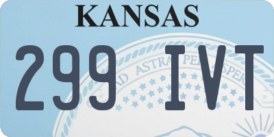 KS license plate 299IVT