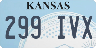 KS license plate 299IVX