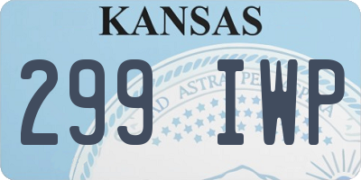 KS license plate 299IWP