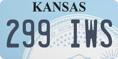 KS license plate 299IWS