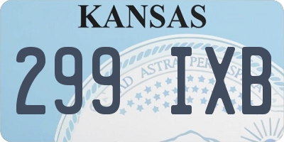 KS license plate 299IXB