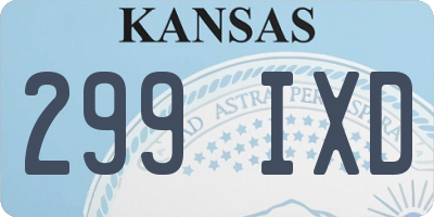 KS license plate 299IXD