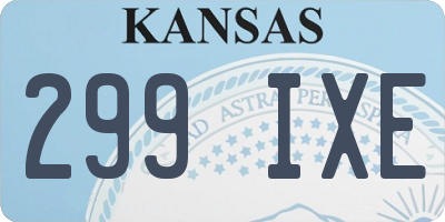 KS license plate 299IXE
