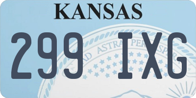 KS license plate 299IXG