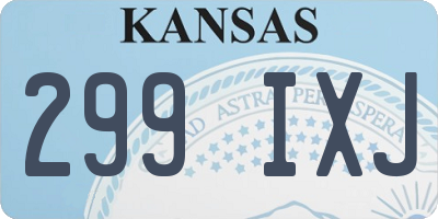 KS license plate 299IXJ