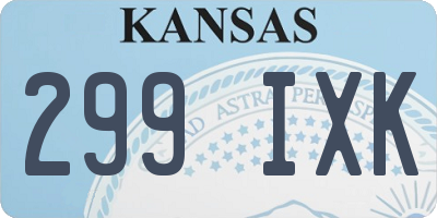 KS license plate 299IXK