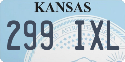 KS license plate 299IXL