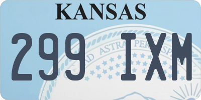 KS license plate 299IXM