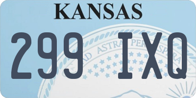 KS license plate 299IXQ