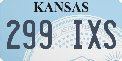 KS license plate 299IXS