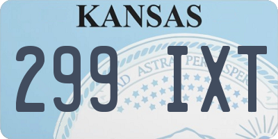 KS license plate 299IXT