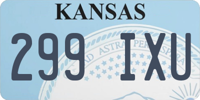 KS license plate 299IXU