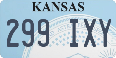 KS license plate 299IXY