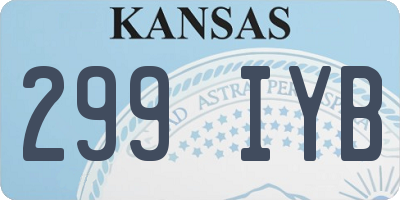 KS license plate 299IYB