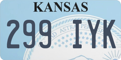 KS license plate 299IYK