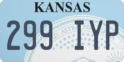 KS license plate 299IYP
