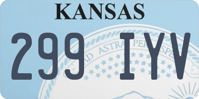 KS license plate 299IYV