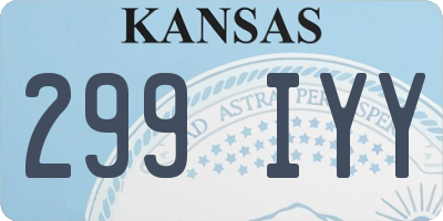 KS license plate 299IYY
