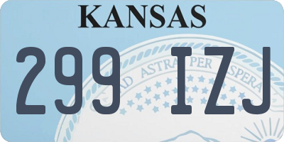 KS license plate 299IZJ