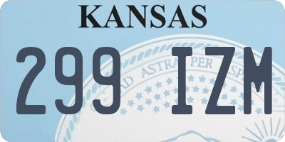 KS license plate 299IZM