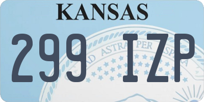 KS license plate 299IZP