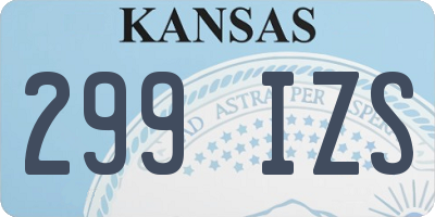 KS license plate 299IZS