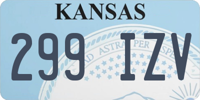 KS license plate 299IZV