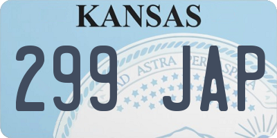 KS license plate 299JAP
