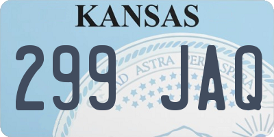 KS license plate 299JAQ
