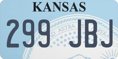 KS license plate 299JBJ